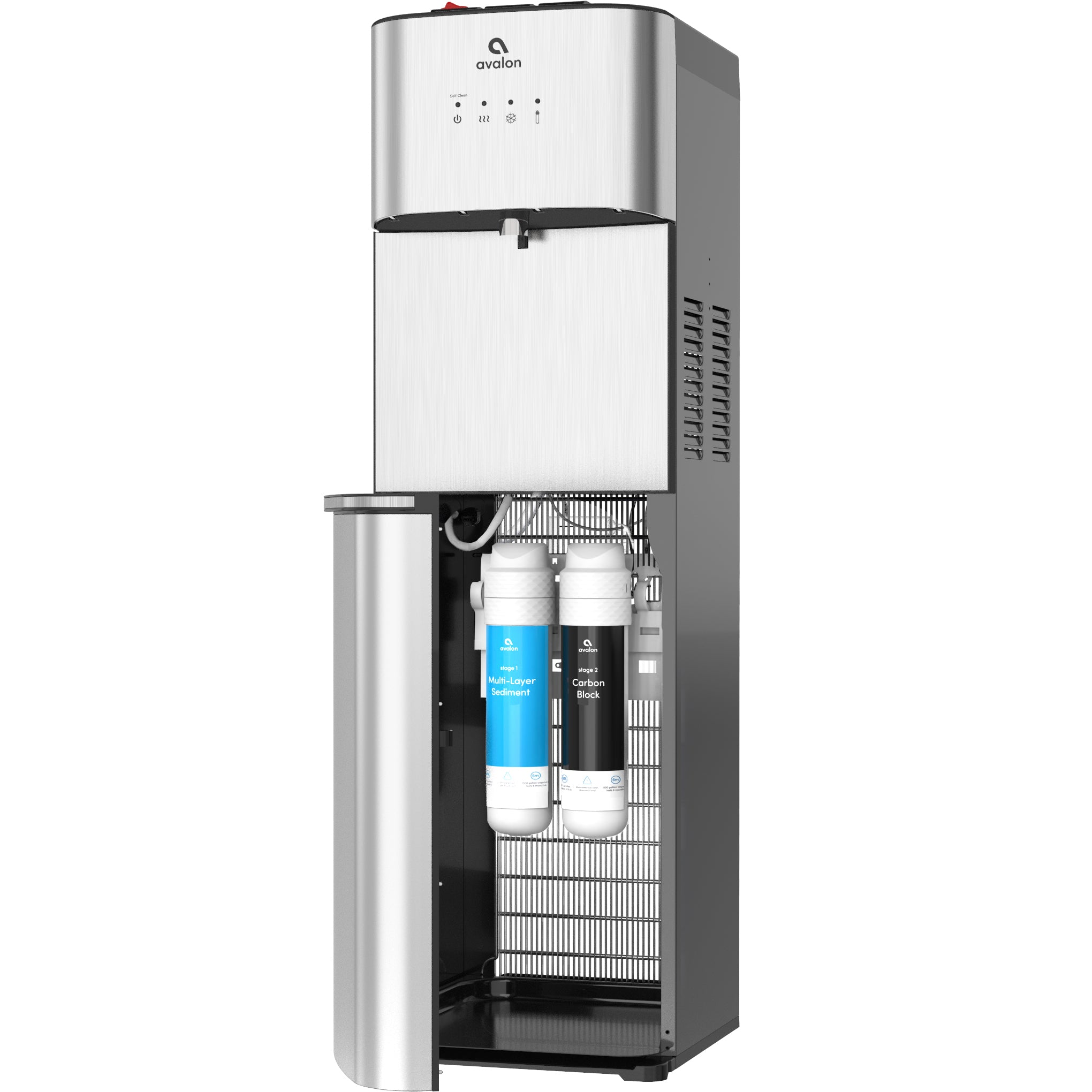 Avalon A5 stainless bottleless water cooler with hot, cold, room